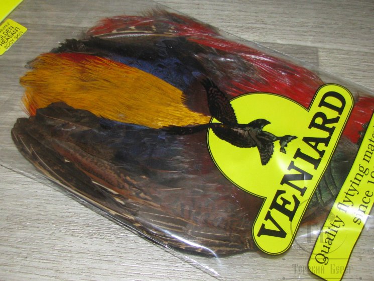 Шкура золотого фазана Golden Pheasant Body Skin Natural Veniard