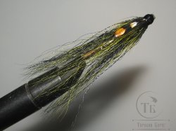  Муха лососёвая с "английским крылом" WG tube Mt. ( 75 ) D 2,6 медь 1.5 дюйма JC Golden Killer