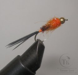 Муха нимфа NN ( 54 ) GH Black Hot ice nymph  № 10