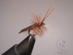 Муха сухая Dry fly ( 7 ) " Quill Wing Caddis Brown "крючок № 16 ( Kumho )