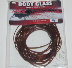 Материал для сегментов и тел Body Glass Half Round 1,2 mm Dk. Brown 2,5 yds (14) HENDS 