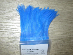 Перо скальпа петуха флюр голубой (пнл) \ Strong neck hackle Fl. Blue Терский Берег