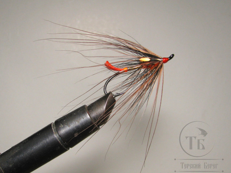 Муха лососевая на одинарнике ( 1 ) Spey Pathacorva Varzuga Var. кр Kumho Salmon Black № 2