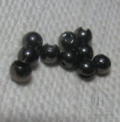 вольфрамовый шарик с прорезью D 3,3 black nickel  (10 шт)