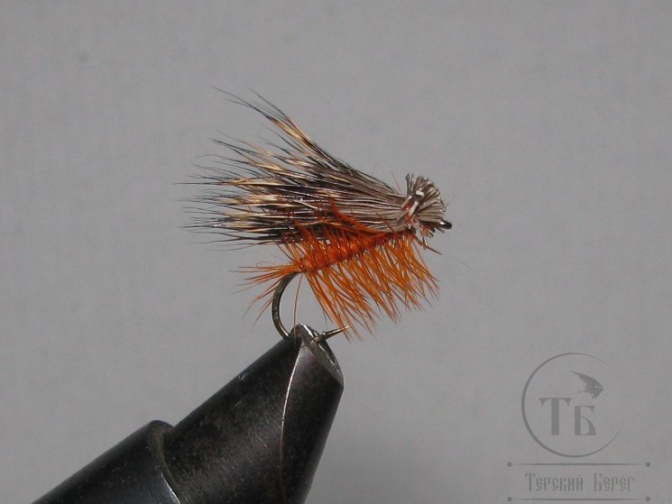 Mуха  Caddis (50) Elk Orange Kumho № 12