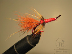 Лососёвая муха ( 1 ) Red Frances двойник Partridge Patriot Red № 6