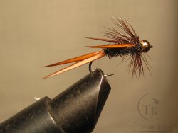 Муха нимфа Biot ( 69 ) Prince CH nymph Peacock Cinnamon крючок № 12