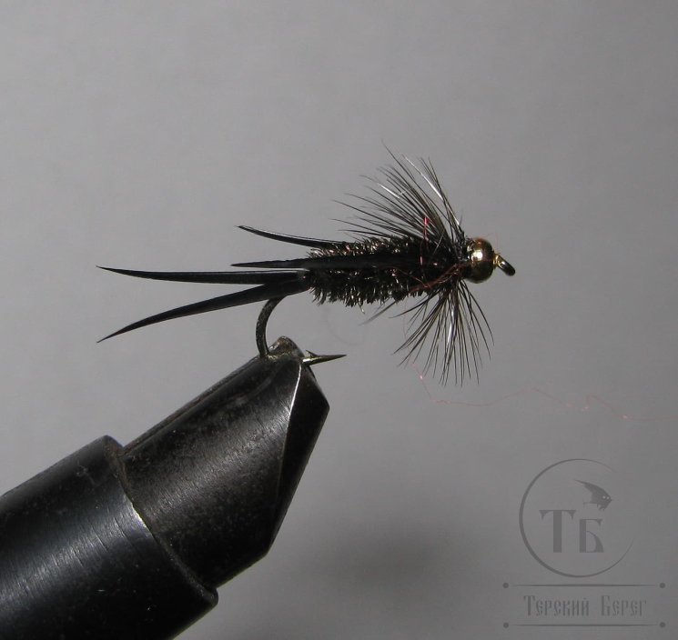 Муха нимфа Biot ( 5 ) Prince GH nymph peacock / black крючок № 10