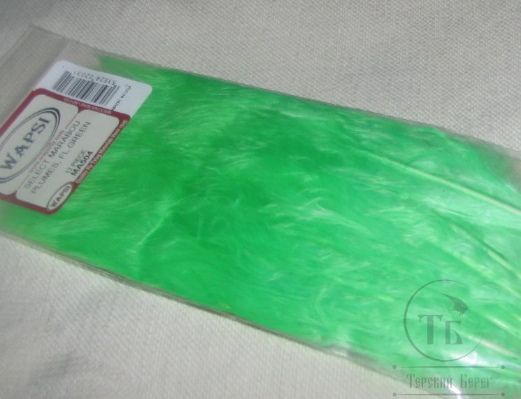 Марабу (отборные перья) select  fl green 12 пер.  Wapsi