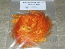 Синель Poly Hackle Rusty Orange 18 mm 5 m