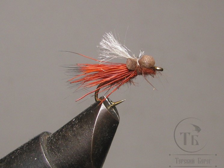 Муха Foam ( 9 ) Caddis Deer Rusty Brown кр. Short № 12
