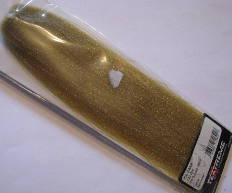 Синтетическое волокно для стримеров Ice Fiber 100 Den Golden Olive TEXTREME