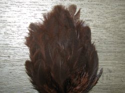 Перья курицы рябые Hen Feathers HBS Barred Dk. Brown ( среднее перо )