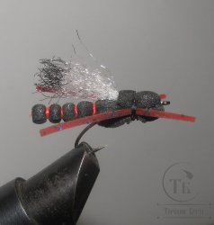 Муха Кузнечик ( 1 ) Hopper Black  кр. Stim. № 12