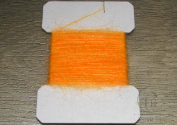 Шерстяная пряжа в даббинговой скрутке Mohair Dub Brash Fl. Orange 10 m