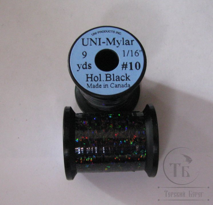Плоский люрекс UNI Mylar 9 yds 1/16 # 10 Hol Black