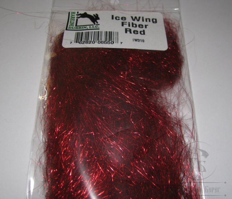 Синтетические блестящие волокна Ice Wing Fiber red