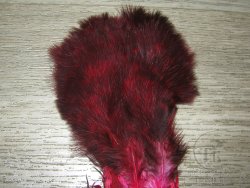 Перо петуха пушистое мягкое, фактуры "марабу" Chiсkabou Whiting Black / Red