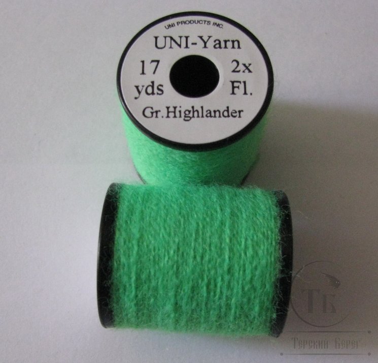 Шерстяная пряжа на катушках UNI - Yarn 17 yds 2x Fl. Gr. Highlander