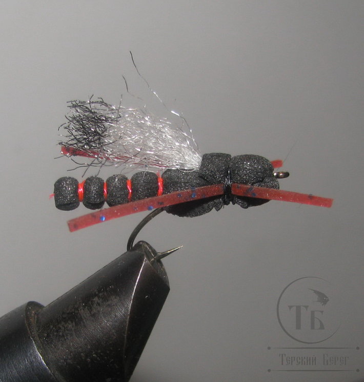 Муха Кузнечик ( 1А ) Hopper Black  кр. Stim. № 14