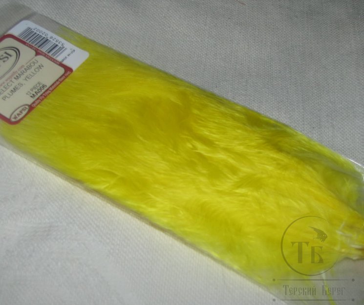 Марабу (отборные перья)  select yellow 12 пер.  Wapsi