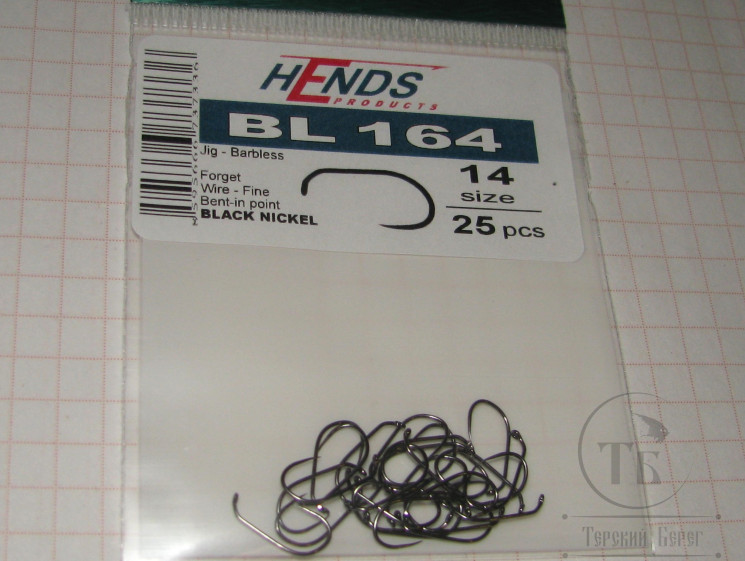 Крючок безбородый джиговый Hends Jig BL 164 № 14 ( 25 шт )
