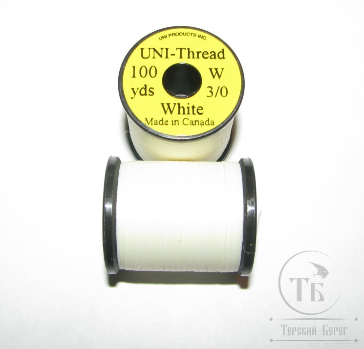 Монтажная нить UNI THREAD 3/0 White 100 yds