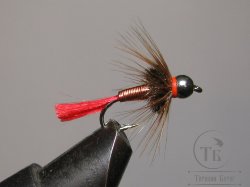 Муха нимфа NN ( 61 ) SH Brown Red Tag nymph  № 12