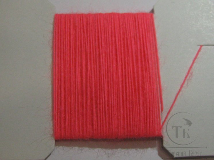 Синтетическое волокно Orlon Yarn Neon Fl. Coral Red ( 10 м )