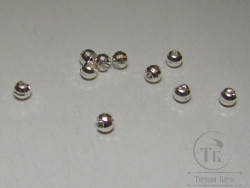 Вольфрамовый шарик граненый с прорезью D 3,0 Silver Sterling (10 шт)