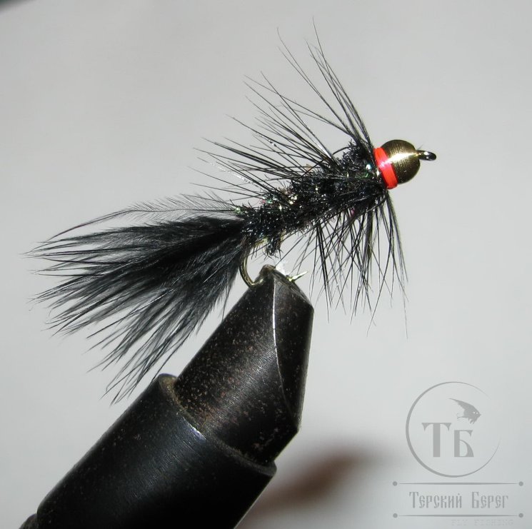 Муха Woolly Bugger Black / Чёрный № 12