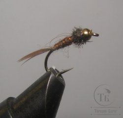 Муха нимфа NN ( 53 ) GH Brown Peacock nymph № 10