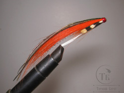 Муха лососёвая ( 8 ) Sunray Orange Opal пластик 1 1/4 дюйма