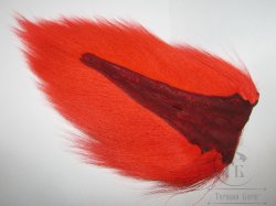 Хвост оленя средний / Bucktail Medium Fluoro Hot Orange