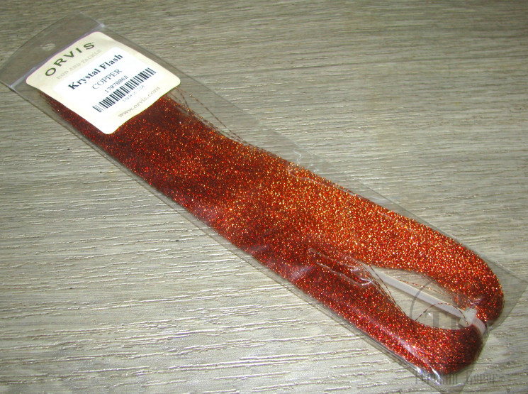 Крученый люрекс Crystal Flash Copper Orvis ( по нашей оценке Orange Copper )