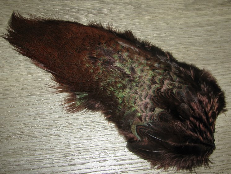 Перья крупа охотничьего фазана Ringneck Rump Patch Chocolate Brown Wapsi 