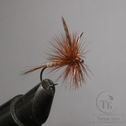 Муха сухая Dry fly Adams 43 " Adams Gold Brown "крючок № 14 ( Kumho )