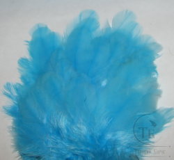 Куриное перо Hen feathers  голубой