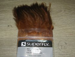Перо скальпа петуха Strong Neck Hackle Brown Super Fly