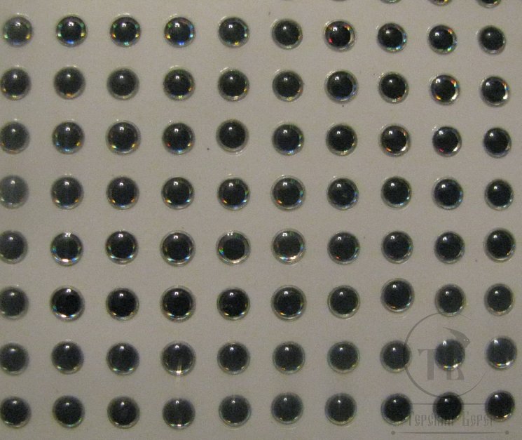 Глазки объемные D 4,0 Silver ( 20 шт )