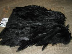 Перо курицы Soft Hackle Marabou Patch Black Hareline