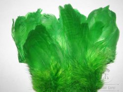  Перо петуха на коже лопаточное зелёное / Scapulars feathers Green 