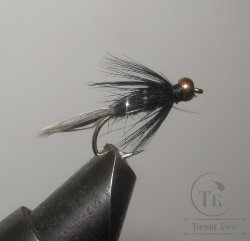 Муха нимфа NN ( 54 ) Soft Black Cooper nymph   № 10