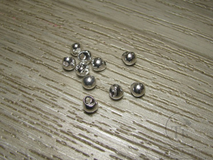 Головки вольфрамовые со смещенным отверстием  Micro Jig Heads D 2.8 Silver