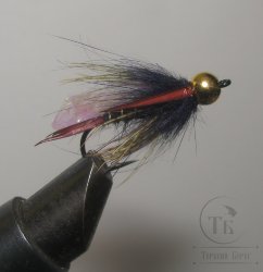 Муха нимфа NN ( 50 ) GH Black Pearl Caddis nymph № 6