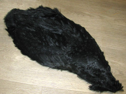 Шкура 1/2 белого фазана White Cock Pheasant Skin Dyed Black