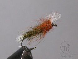 Муха нимфа Lt ( 28 )  Olive Brown nymph emedger № 12