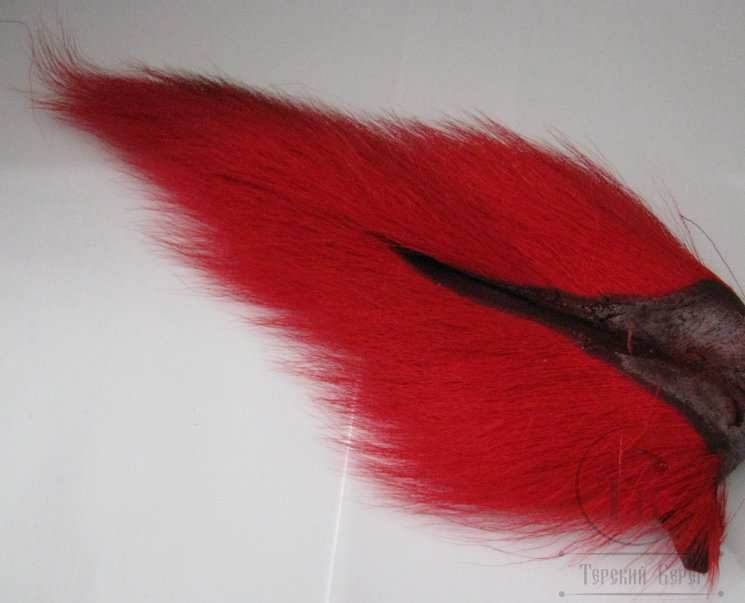 Хвост оленя средний красный / Bucktail Medium Red