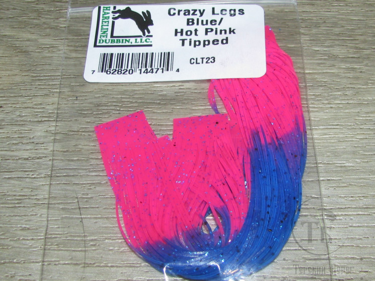 Силиконовые ножки Crazy Legs Blue / Hot Pink Tipped Hareline