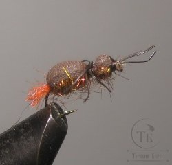 Муха Жук (9) коричневый (Brown Ice Orange Tail) кр.№ 10